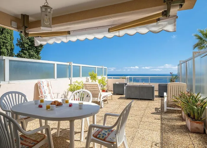 Le Neptune - Vue - Grande Terrasse - Parking Mentona